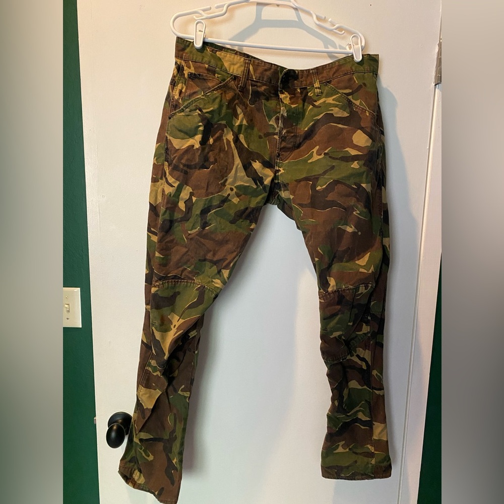 G-Star Elwood Raw X Pharrell Williams tapered camo pants